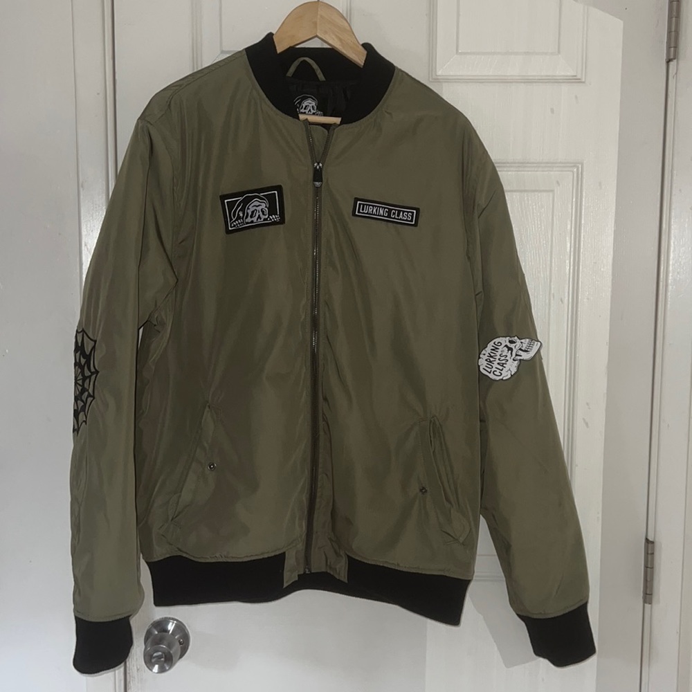 Army Green Bomber Jacket by Lurking Class from Zumiez